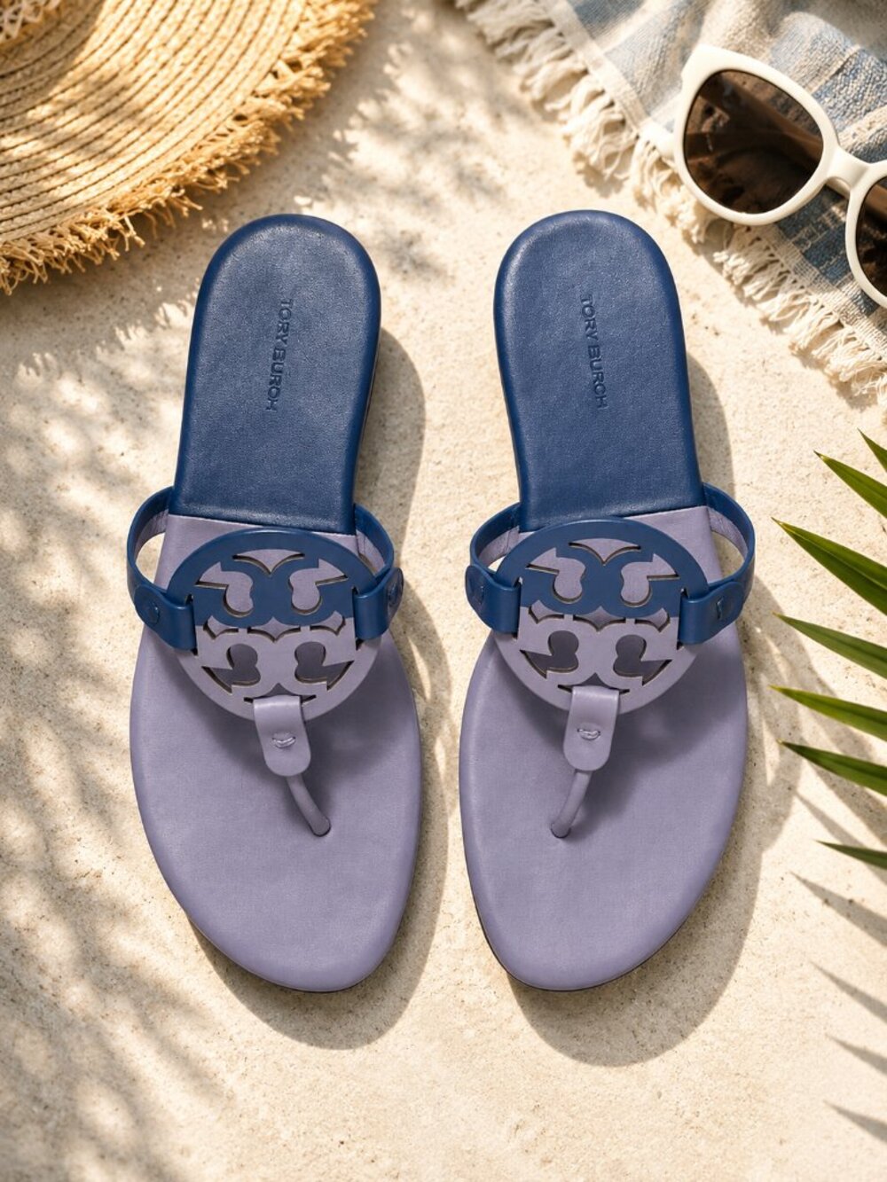 Limited Edition Tory Burch Colorblock Soft Miller Sandals